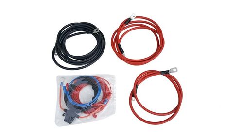 Quick, Kabelsæt til Balder Ankerspil 900W, 25mm², 3 m sort og 1+2 m rød, med autostop 1A-sikring