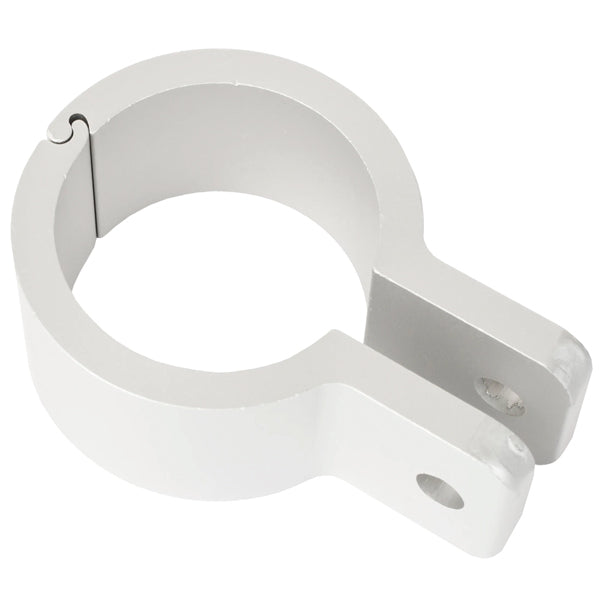 NOA fitting til Ø50mm monteret på bådudstyr, set skråt forfra.