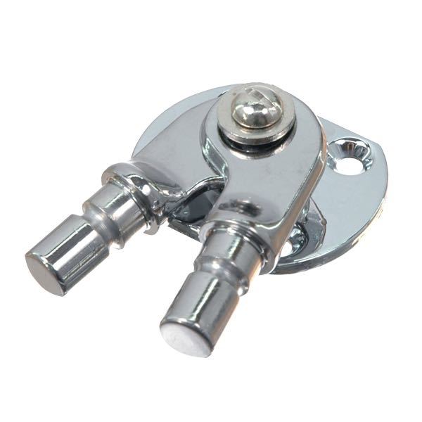 Kalechebeslag RF side 2 bøjler, Rustfrit stål, 54x43 mm, Ø 18/13 mm