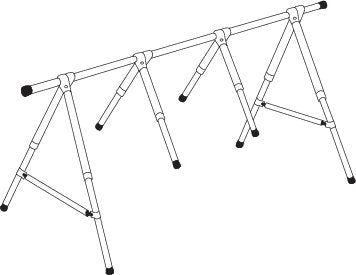 NOA A-stativ på 10 meter, stående og klar til brug på en båd