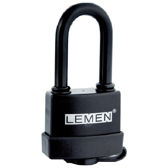 LEMEN, Vandtæt Hængelås m/ABS-plast lang bøjle, 50mm, 6 pins, Ø 9,7mm