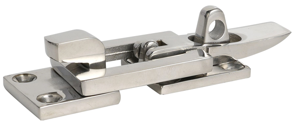Spændeoverfald med låsebeslag, 95x28mm, rustfrit stål AISI 316