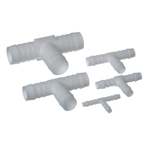 Plast t-stykke 10mm til slanger 6-25mm