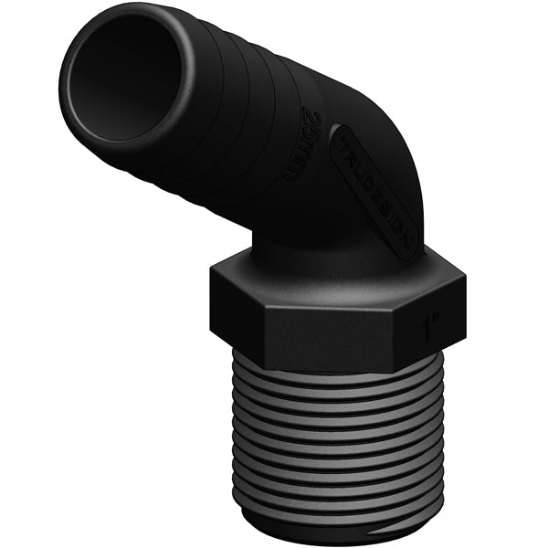 Trudesign, Slangestuds 120° komposit sort 1 1/4" 38mm