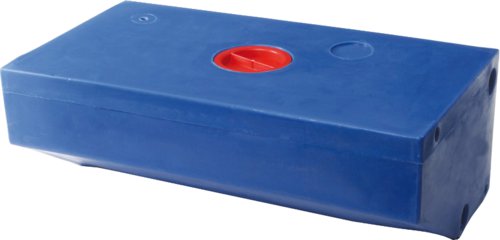 Septitank 100 liter, skrå, polyethylen, blå, ISO 8099