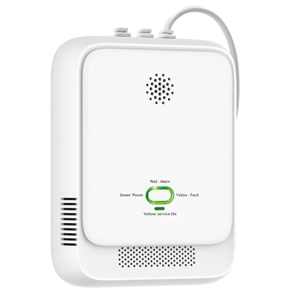 1852 gasalarm set forfra med kontrolpanel og indikatorlys