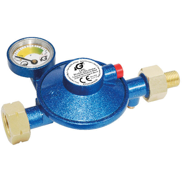 IGT, Gasregulator EN16129-D-M med manometer, 30 mbar, 1/4”V, G5, 1094598