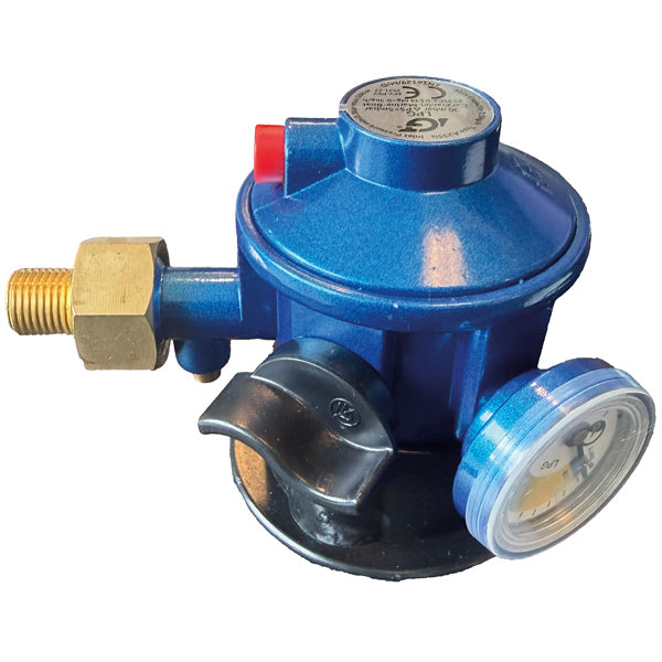 IGT, Gas regulator Jumpo click on med manometer 1/4" gevind