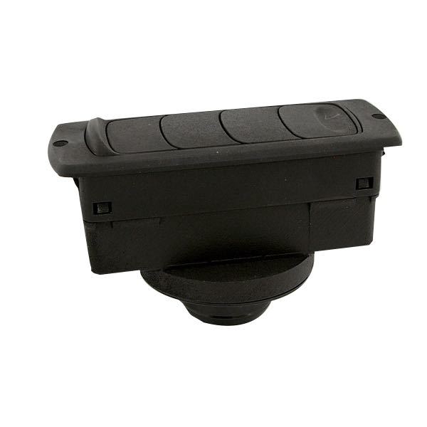 Retangulær dyse med luk, 55 mm tilslutning, lige, 122x49 mm, 134x52 mm