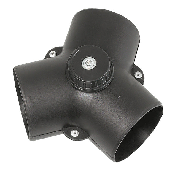 Y-ventil med spjæld 60m,  sort