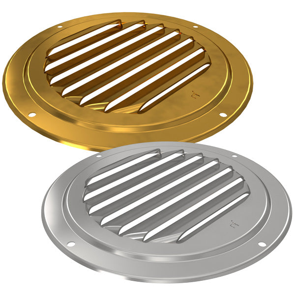 Roca, Ventilgæller i Rustfrit Stål, Ø125 mm, 0,7 mm tykkelse