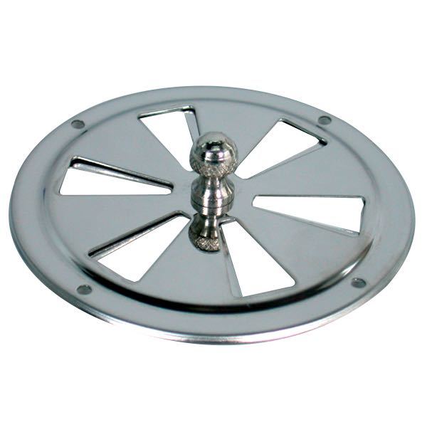 Ventilationsrist Ø100mm, butterfly, poleret rustfrit stål