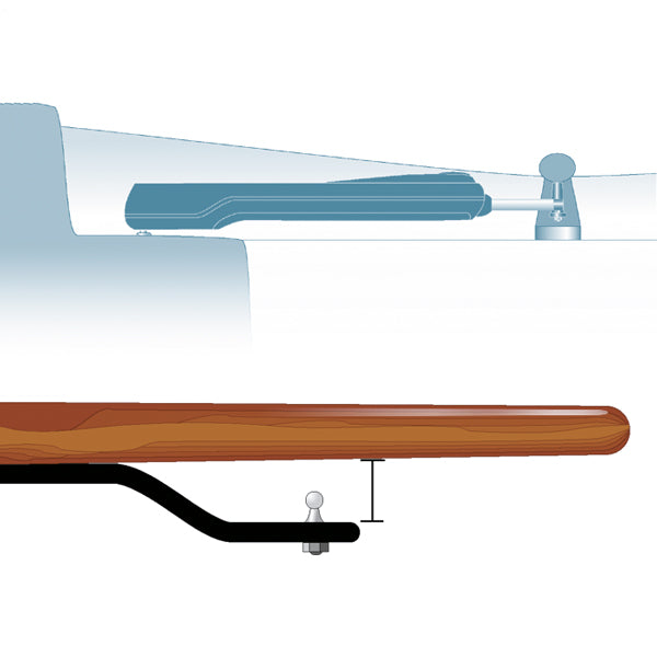 Simrad, Rorpindsbeslag til fastmontering, 90 mm