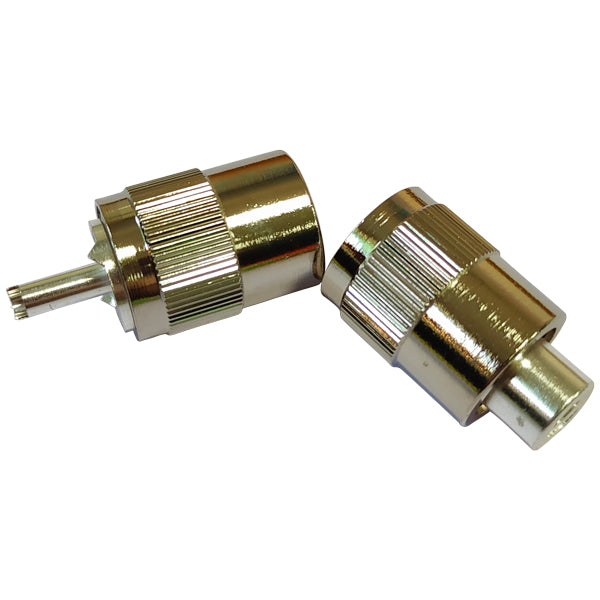 1852, VHF stik PL259 til 6mm kabel, lodning, 2-pak