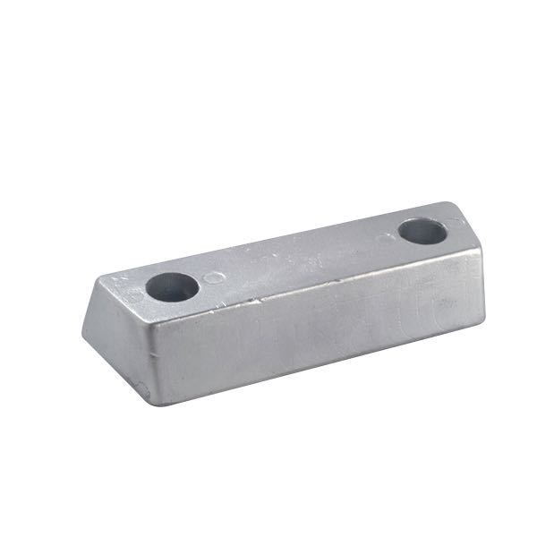 Tecnoseal, Aq-drev anode, 290 Duo Prop, Zink, 0,76 kg, 46 mm x 25 mm x 132 mm, 86 mm hulafstand