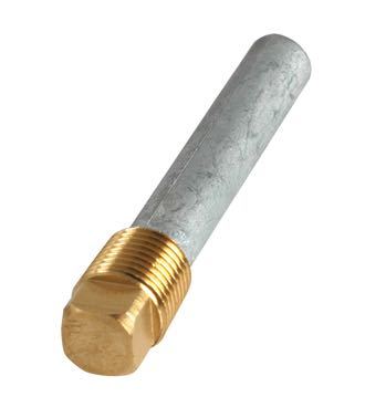 Tecnoseal, Zinkstang med messingprop til varmeveksler, 3/4" - 1141800