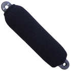 Fendequip fenderovertræk i sort, set fra siden, passer til bådfender 8x22 cm
