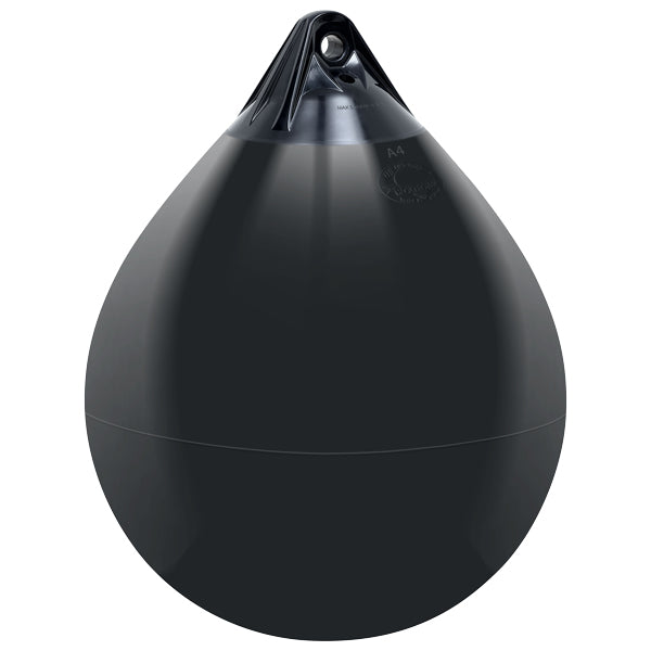 Polyform, Jordbærfender A2, sort m/sort top, 390x500mm, Hul Ø: 25mm, Opdrift: 32kg, Vægt: 2,1kg