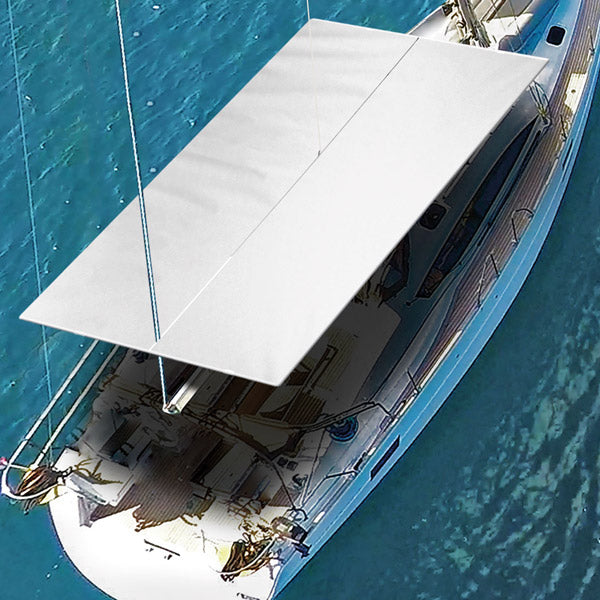 Nettuno Cagnaro Steccato sejlbåd solsejl B-270cm L-350cm hvid