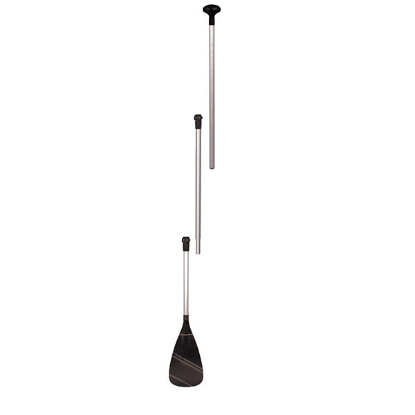 SeaTec SUP aluminium padle i sort, justerbar længde 165-208 cm