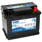 Exide AGM batteri set forfra, ideelt til bådbrug med 680cca og 60Ah.