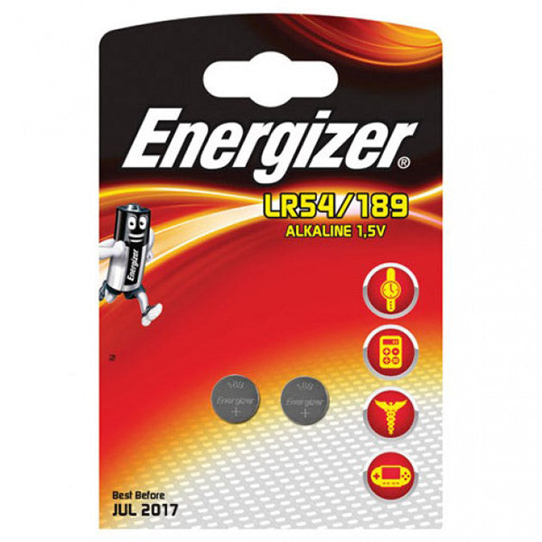 Energizer batteri LR54/189, 1.5V, pakket med to enheder