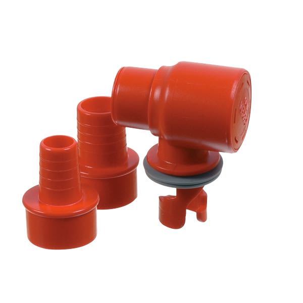 Overtryksventil til gummibåde, Ø 16-25 mm