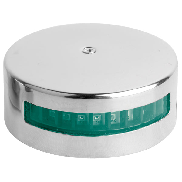 Lanterne LED Stålhus RF Styrbord, 12V, 90 Lumen, IP66, 20 m, 112,5°