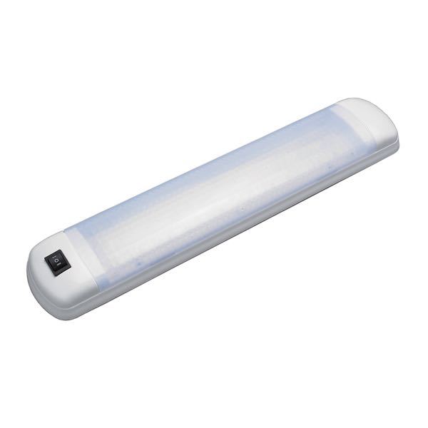 LED lysarmatur hvid, 12/24V, 2 x 54 LED, 400 x 78 x 30 mm