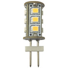 1852 LED G4 stiftpære Ø12x25mm, set fra siden med ledningsforbindelse