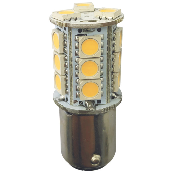 1852, LED pære BA15D Ø23x46,5mm 10-36Vdc, 2 stk, 2,4 W, 2700K, 90 Lumen