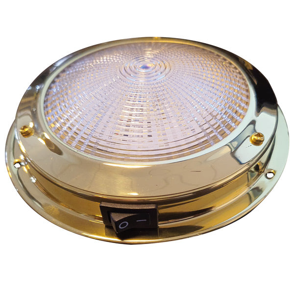 Klassisk loftlampe, Messing, 20 x hvid LED, Ø 137 mm, Højde 39 mm, 12 V, 1,3 W