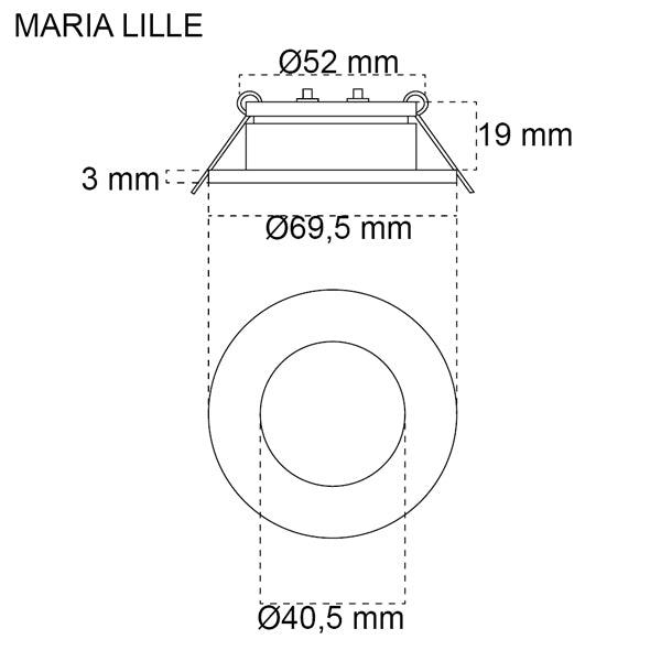 Casolux Maria lille alu. hvid 3000K 10-32v