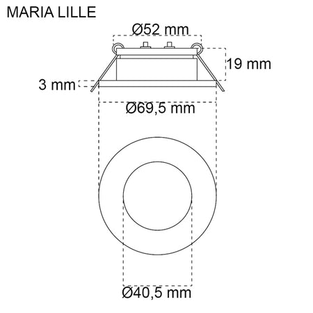 Casolux Maria lille alu. hvid 3000K 10-32v