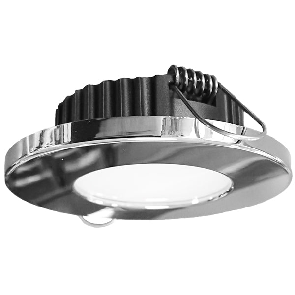 Casolux, Rikke spot dæmpbar 10-32V IP65, krom plast, 70 lumen, 3000K