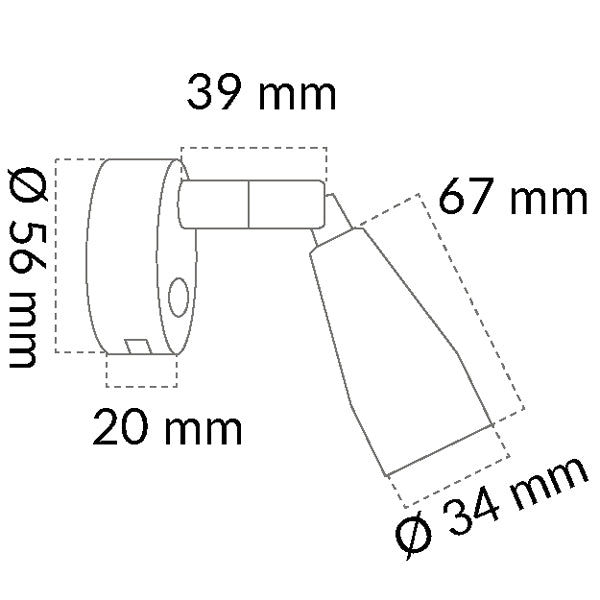 Casolux Mary Wall væglampe RF stål 3000K 10-30v