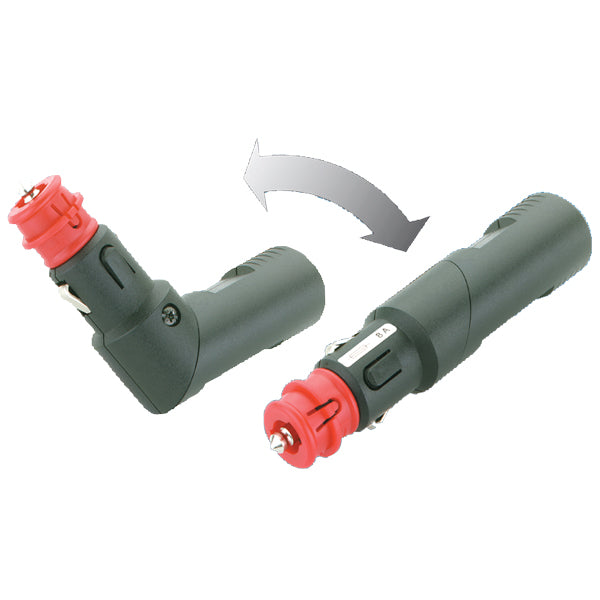 Pro Car, Universalstik 8A med knækled, 12/24V, DIN EN ISO 4165