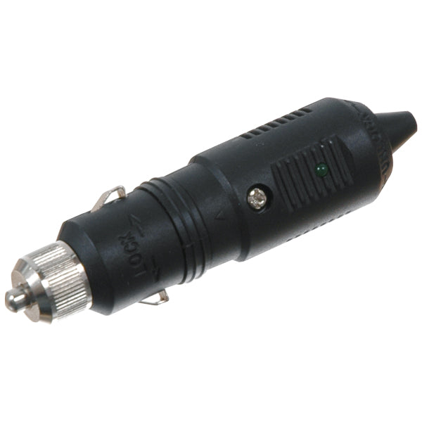 Hanstik med LED diode, sort, stænktæt, polycarbonate