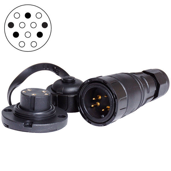 Quick, Dækstik 5-polet, max 12 Amp, IP67