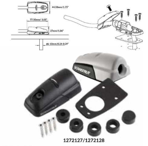 ScanStrut, Kabelgennemføring vandret IP68 grå, 6-10mm