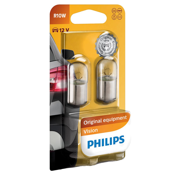 Philips, Kuglepære BA15S 12V 5W blister 2 stk