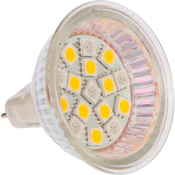 Nautecled, MR16 Dual Farvet LED Spot, Hvid/Rød, 10-30V, 2700K, 160 Lumen, Ø50 mm