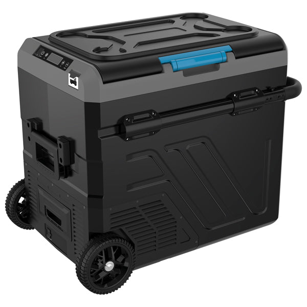 Iceberg, 60L køleboks, m/kompressor og hjul, 2-delt køl/frys, 708x454x570mm