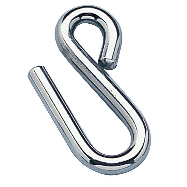 Ronstan, S-krog mini 4,8mm 250kg, rustfrit stål, hul Ø 7,0mm, længde 44mm, vægt 14g