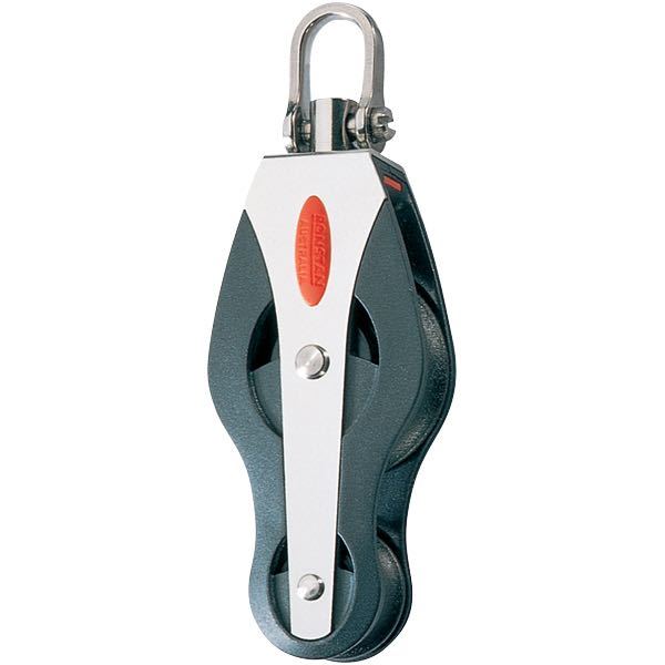 Ronstan, Violinblok med svirvel, serie 40, 350 kg belastning, 1000 kg brudstyrke, 8 mm max tovdiameter