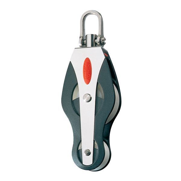 Ronstan, Violinblok med svirvel, serie 40, 400 kg max belastning, 316 rustfri stål, 40 mm skive