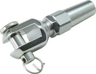 Blue Wave, Valsefri gaffelterminal, 4mm, Rustfrit stål