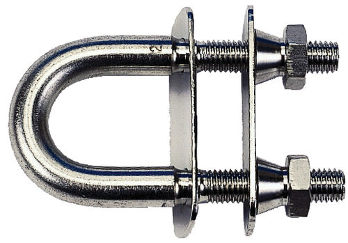 Blue Wave, U-bøjle med låsemøtrik AISI 316, klasse 2, M10, 95 mm, Ø 12 mm