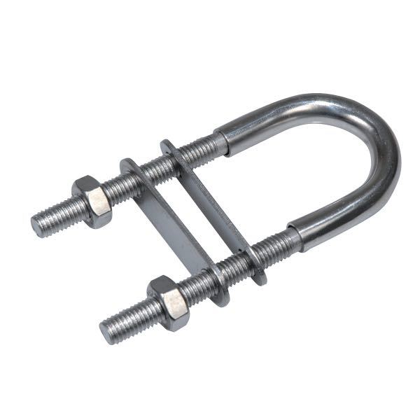 1852, U-bøjle RF bolt Ø10mm - afstand 50mm, AISI 316, T: 75mm, Ø: bøjle 12mm