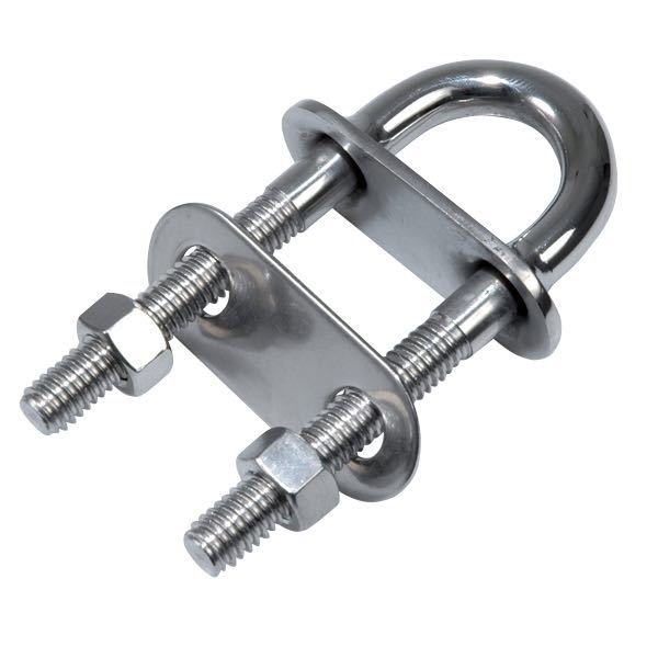 1852, U-Bøjle RF Ø9,5mm, 100/63mm, 2 plader med møtrikker